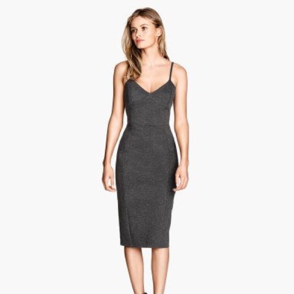 h&m bodycon midi dress